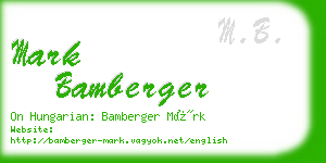 mark bamberger business card